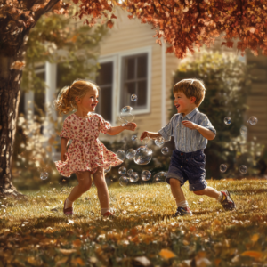 Child playing outside